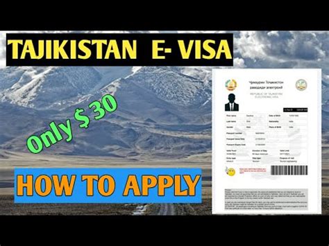 tajikistan e visa for indians